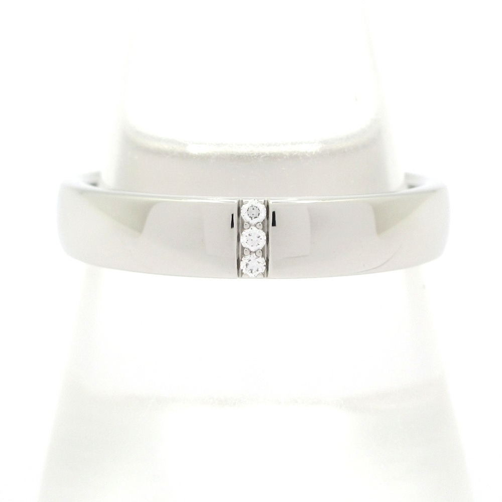 Harry Winston Three Stone Band Ring Ring WBDPRD3S4BP-090 Pt950 Diamond